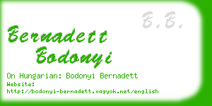 bernadett bodonyi business card